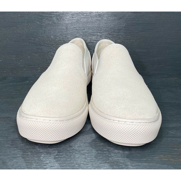 Coach White Leather Suede Slip On G1668 - Picture 3 of 5